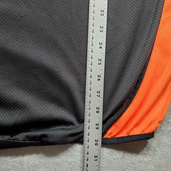 Mizuno Baseball Wind Lite Performance Pullover Shirt Black Orange Men Sz 2XL - Picture 10 of 11